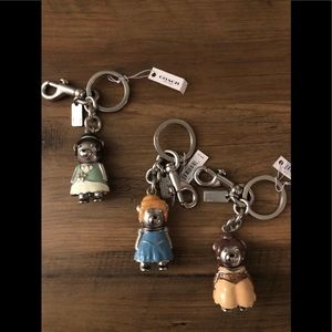 Coach Disney princess bear keychains